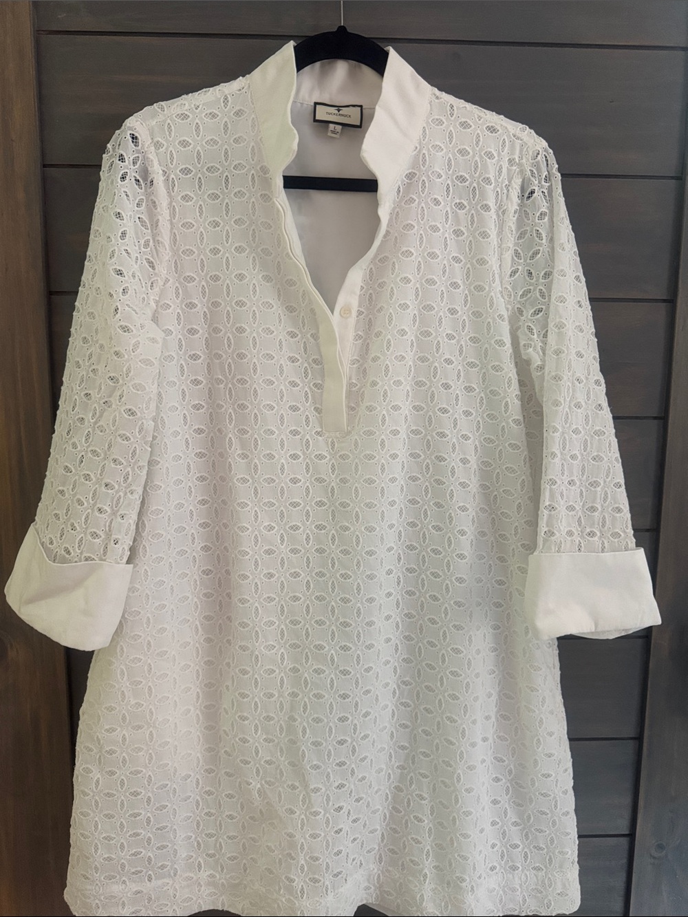 Women’s White Eyelet Tunic Top by Tuckernuck